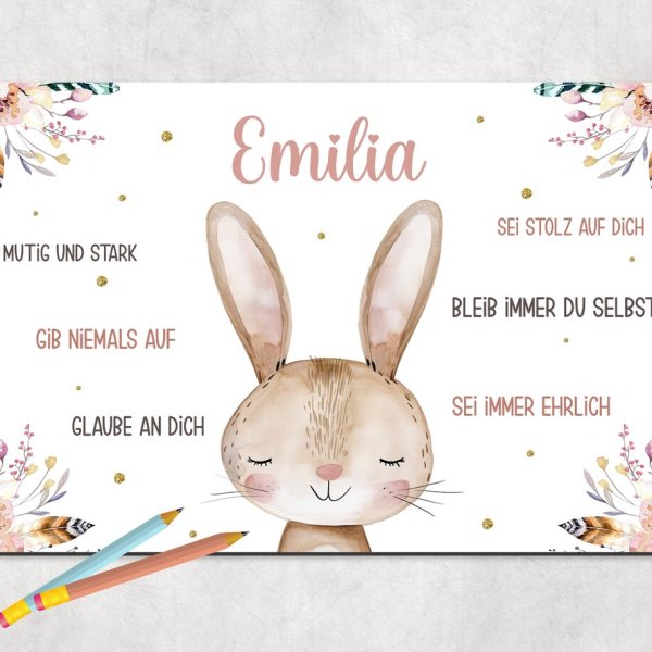 Personalisierte Schreibtischunterlage mit Name persoalisiert